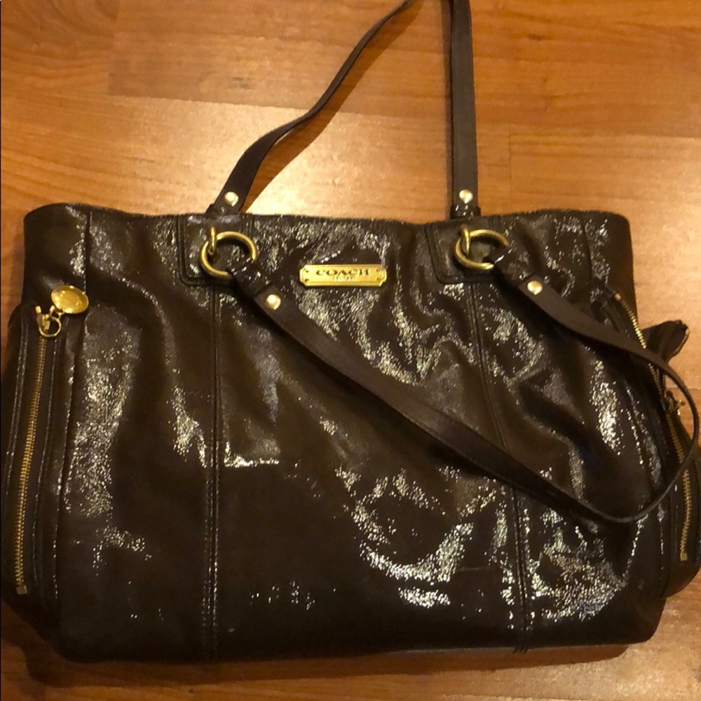 Brown Coach Shoulder Bag